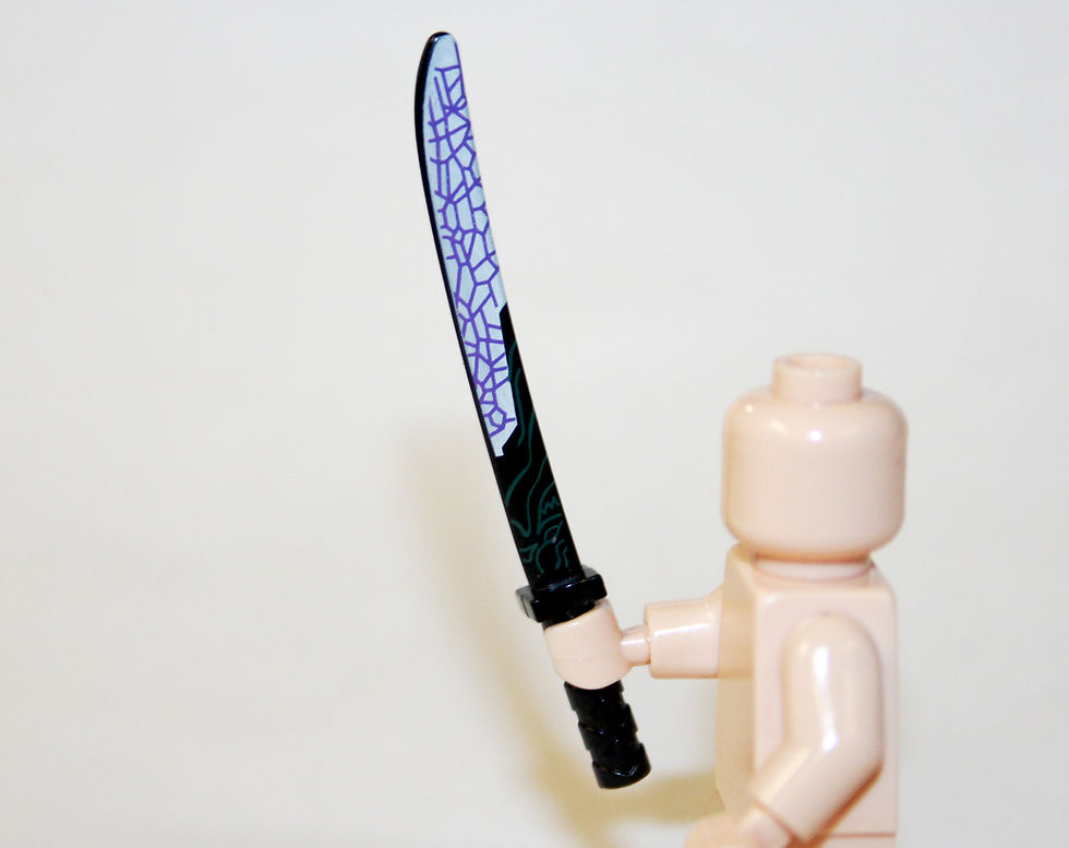 Katana Samurai Sword Light Purple blade weapon for minifigure