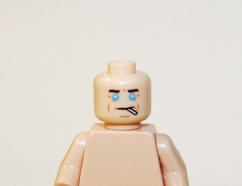 Head with Cigarette Head Minifigure head DIY