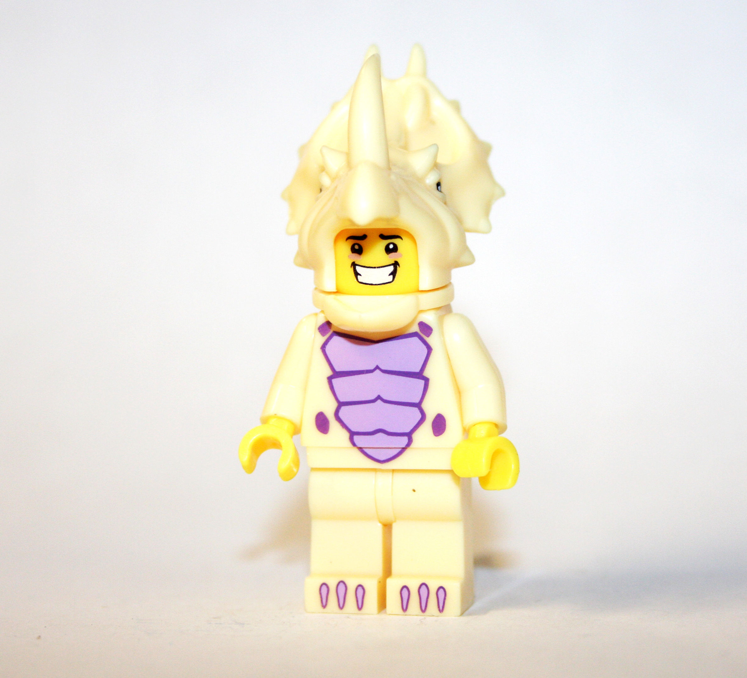Boy in Tan Triceratops Dinosaur suit Minifigure