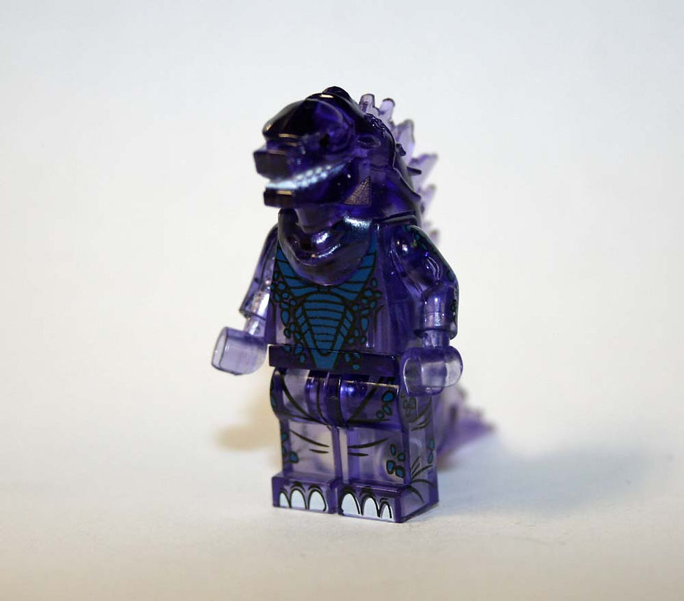 Clear Purple Godzilla Monster Horror Minifigure