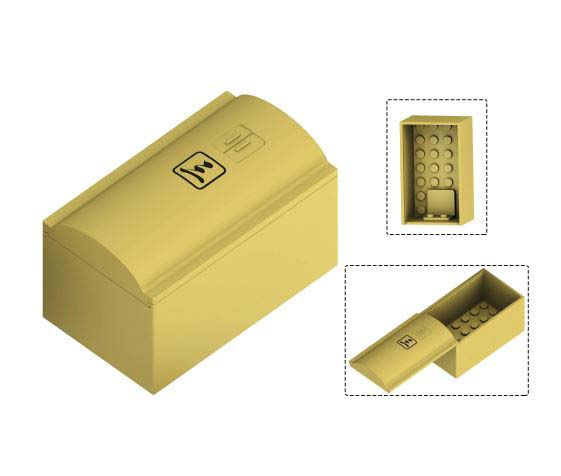 Coffin grave casket for Minifigure