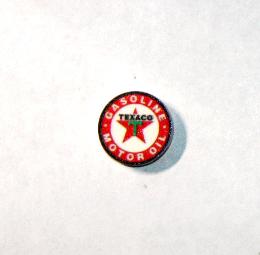 Texaco Gasoline advertisement Sign Round Motor Oil 2X2 piece