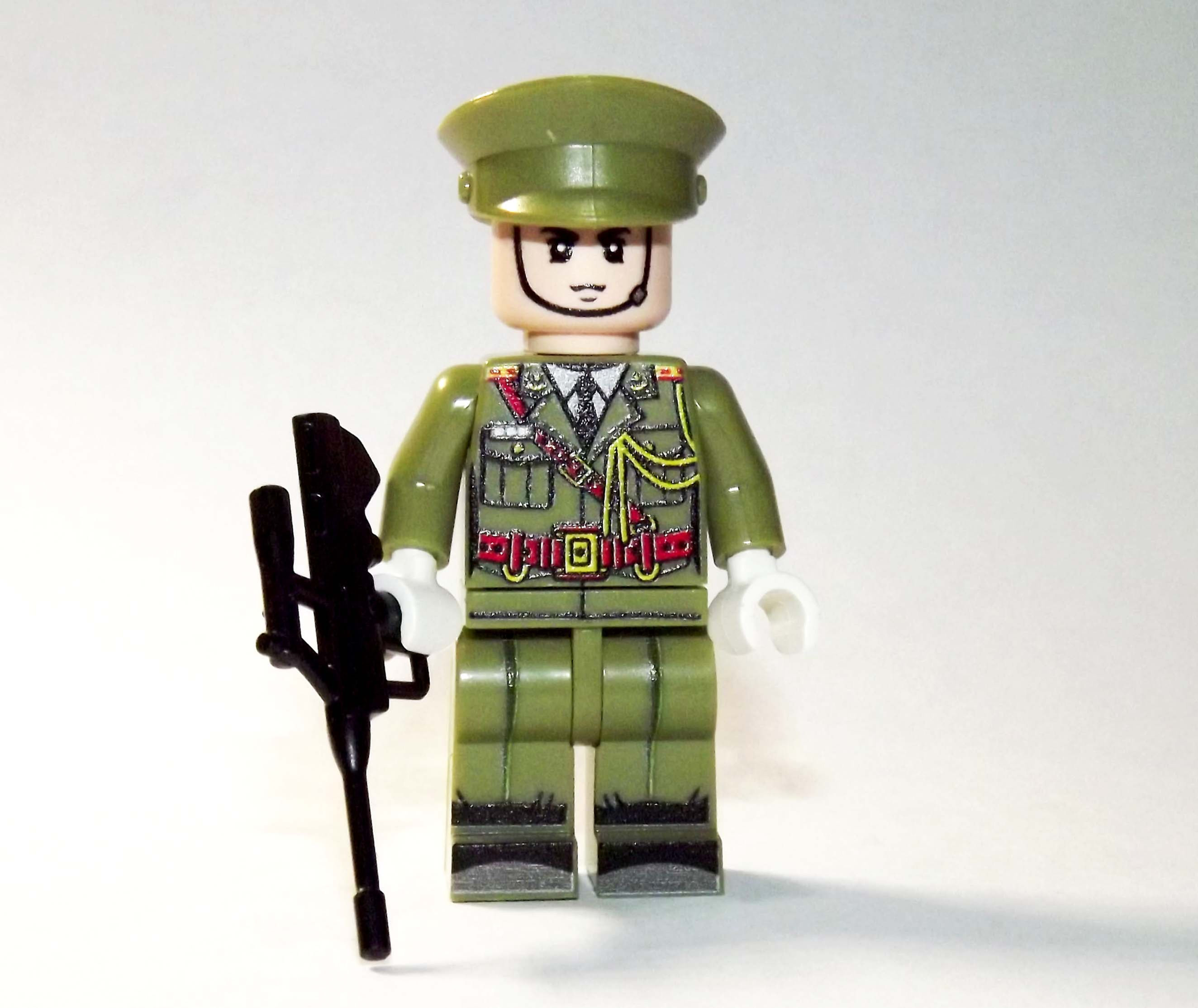 General Officer  Dictator Army Green  uniform Minifigure