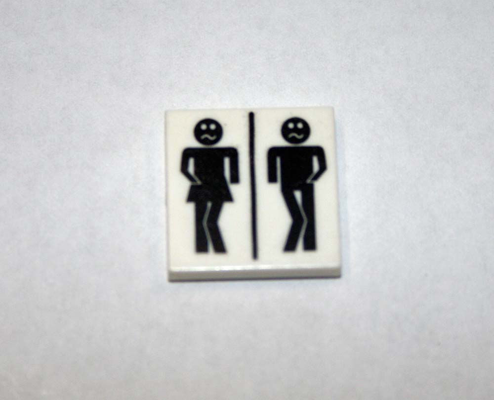 Bathroom HIS and HERS Sign 2x2 construction piece