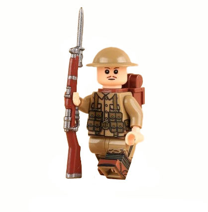 British Infantry WW2 Army soldier rifle Minifigure