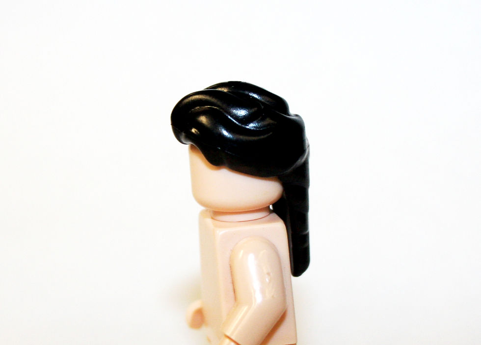 Back pony tail hair piece for Minifigure