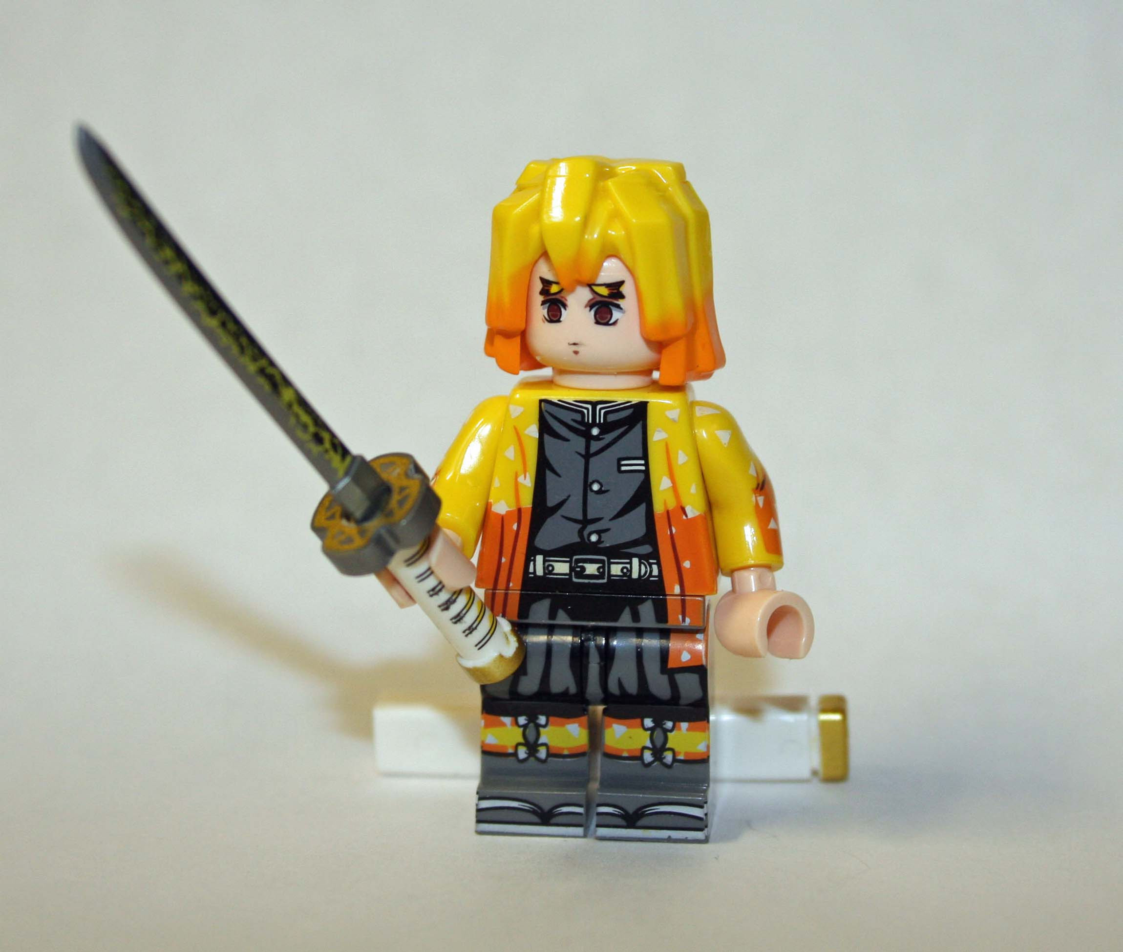 Zenitsu Agatsuma Demon Slayer Cartoon TV Show Anime Minifigure