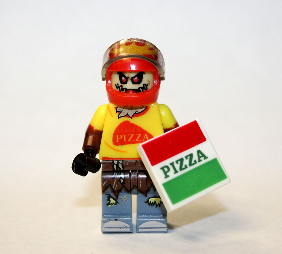 Scarecrow Pizza Delivery driver Batman Minifigure