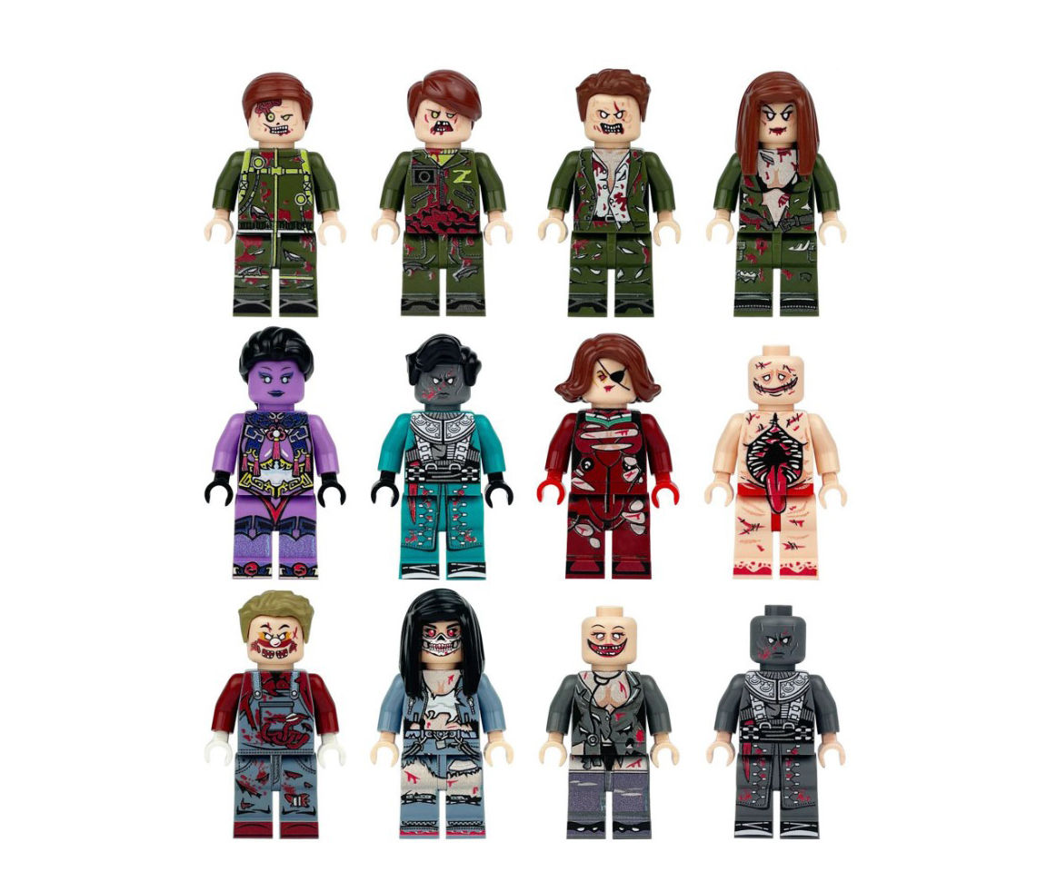 Zombie Dead Horror Movie  Minifigure set of 12