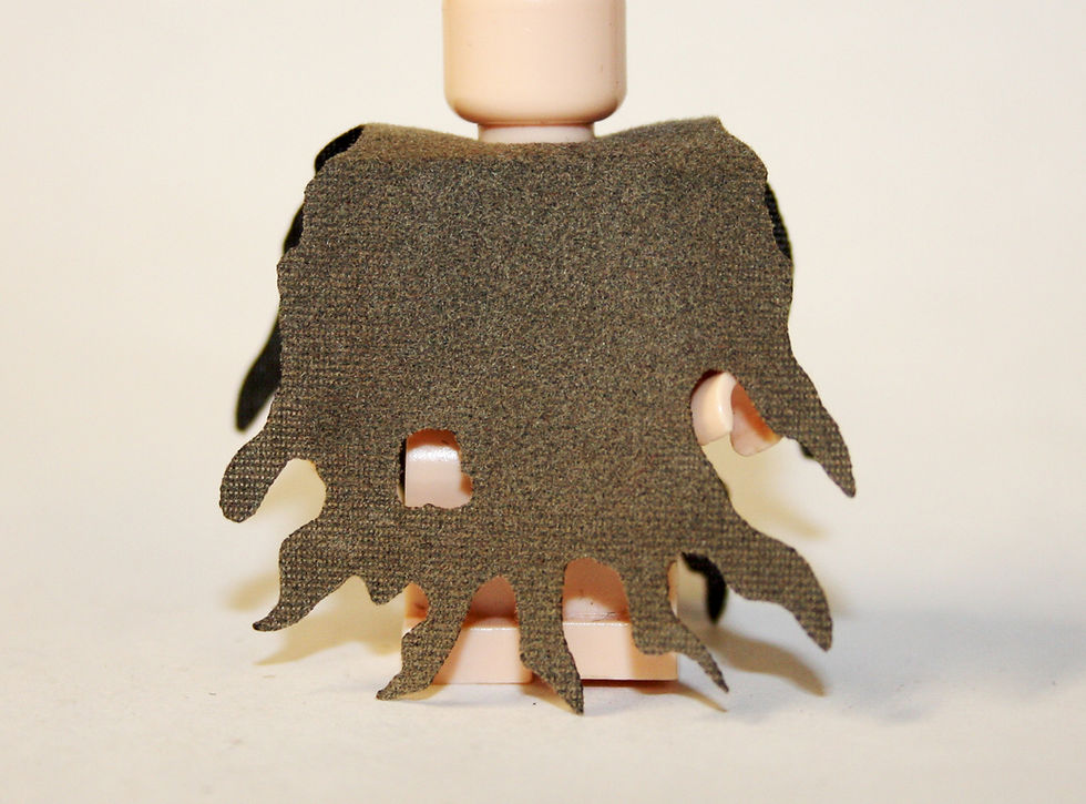 Dark Tan Torn cloak H for Minifigure