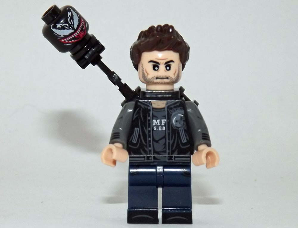 Eddie Brock with Venom head Spider-Man Minifigure