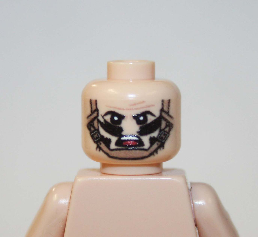 Head Helmet Strap Camo yelling Minifigure head DIY
