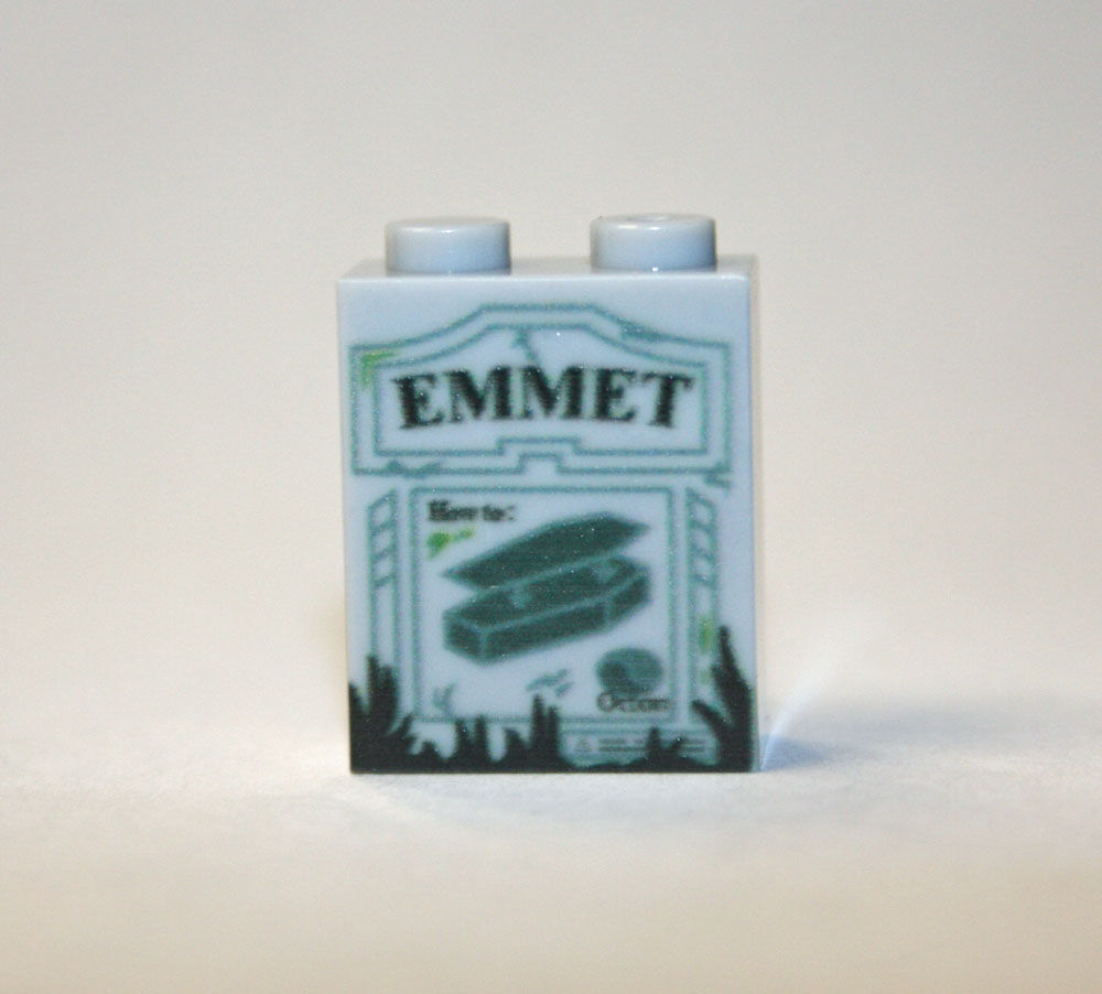 RIP Emmet Tombstone Grave construction piece E for minifigure