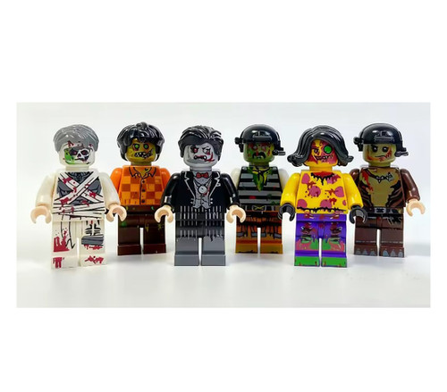 Zombie Dead Horror Movie Set A Minifigure set of 6 | minifigureoutlet
