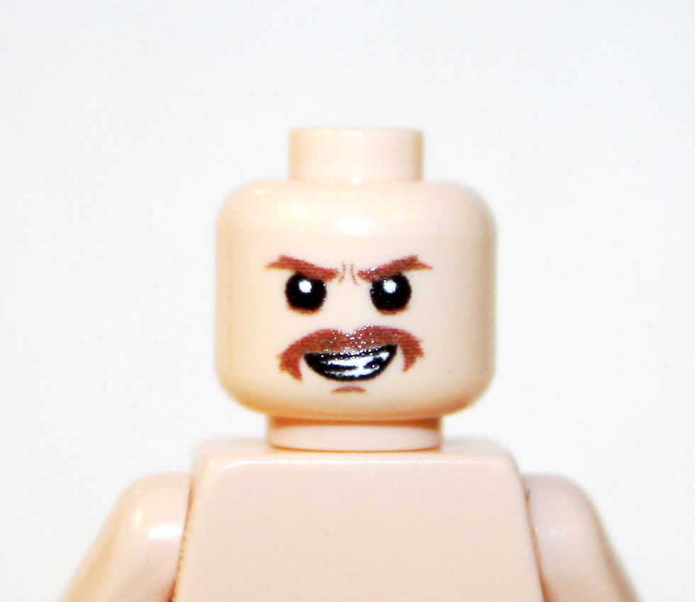 Head Mustache western Minifigure head DIY