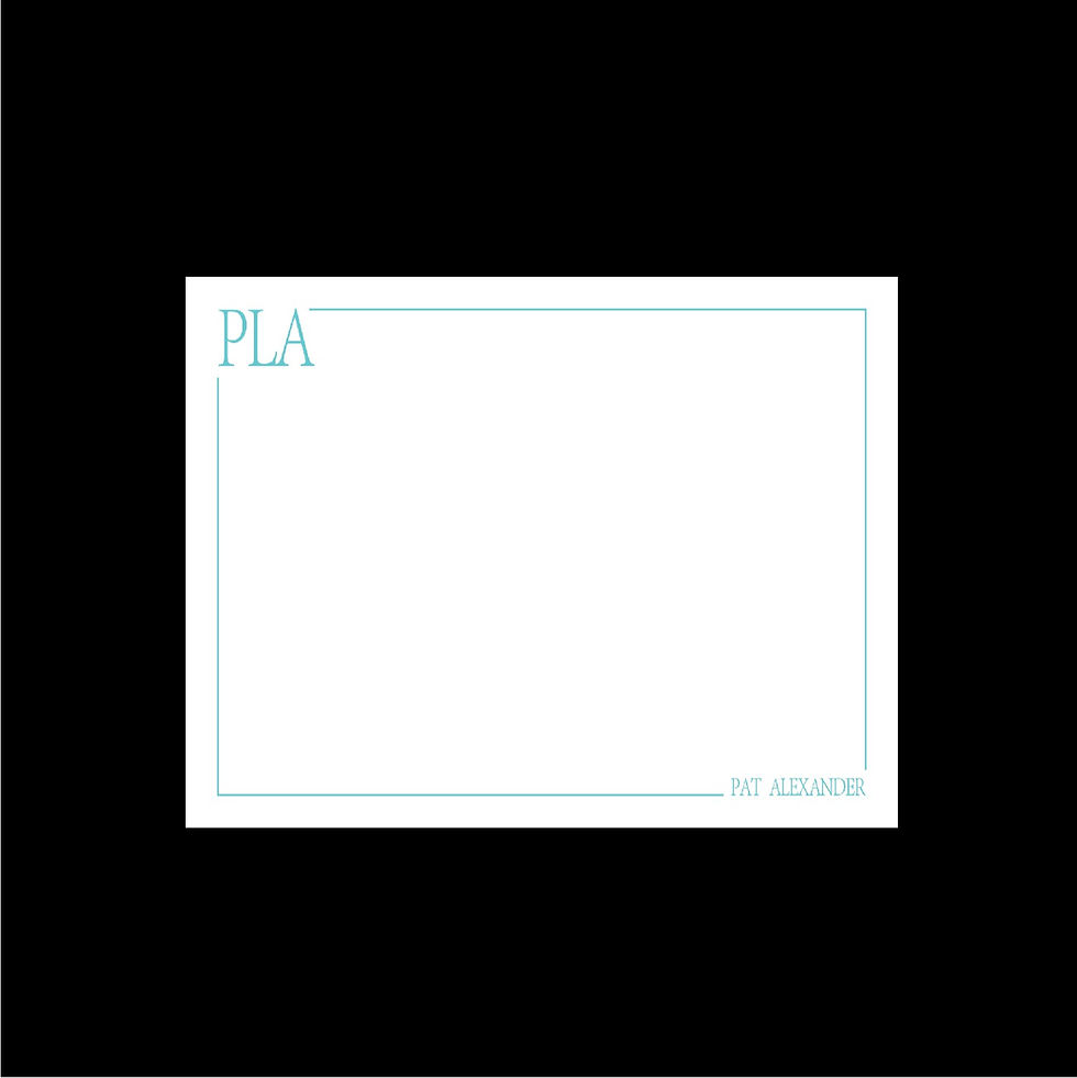 Notecard, Classic - Turquoise, 5x7, White, A7 Envelope, 12 Pack