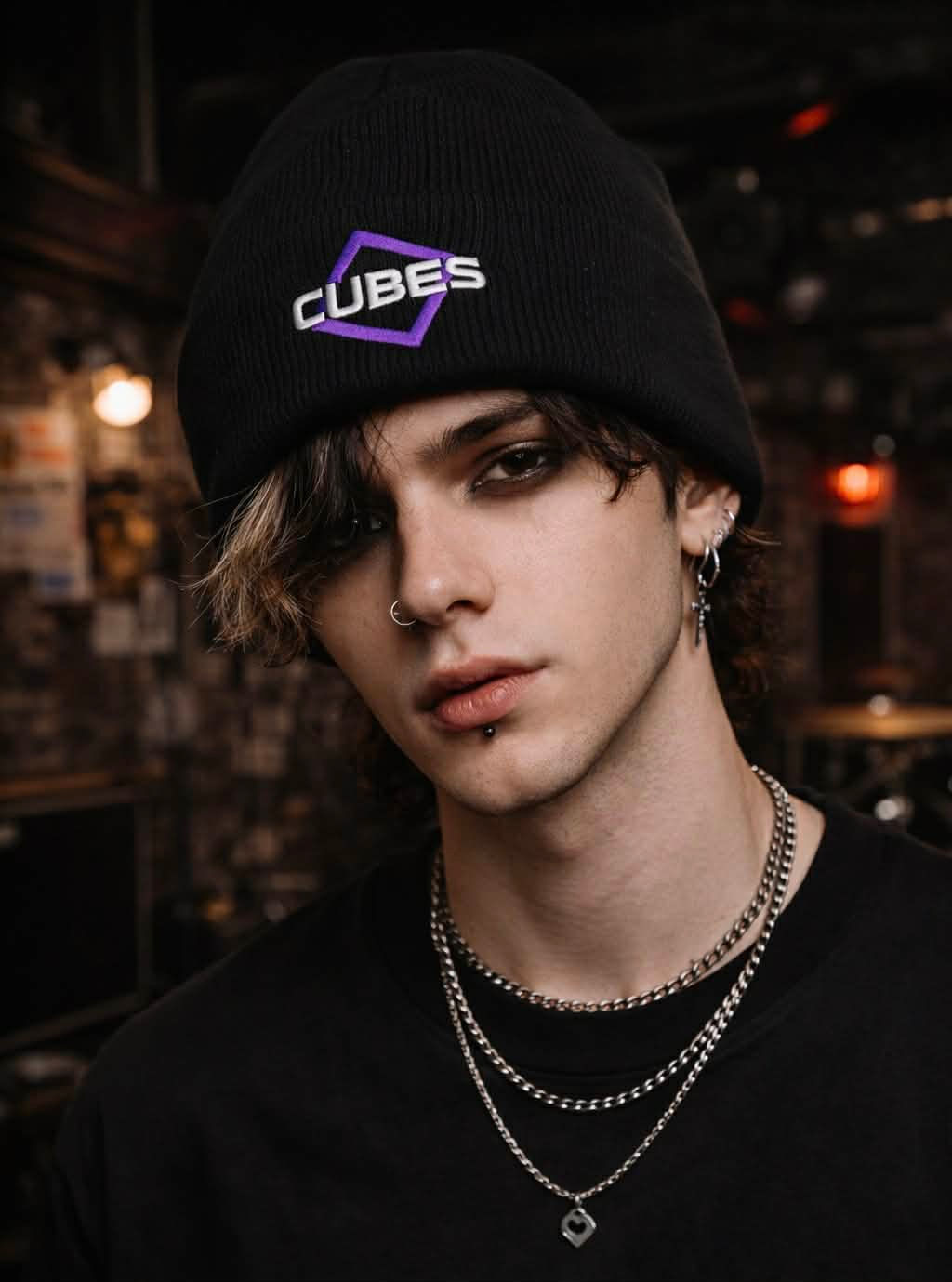 Cubes Embroidered Beanie