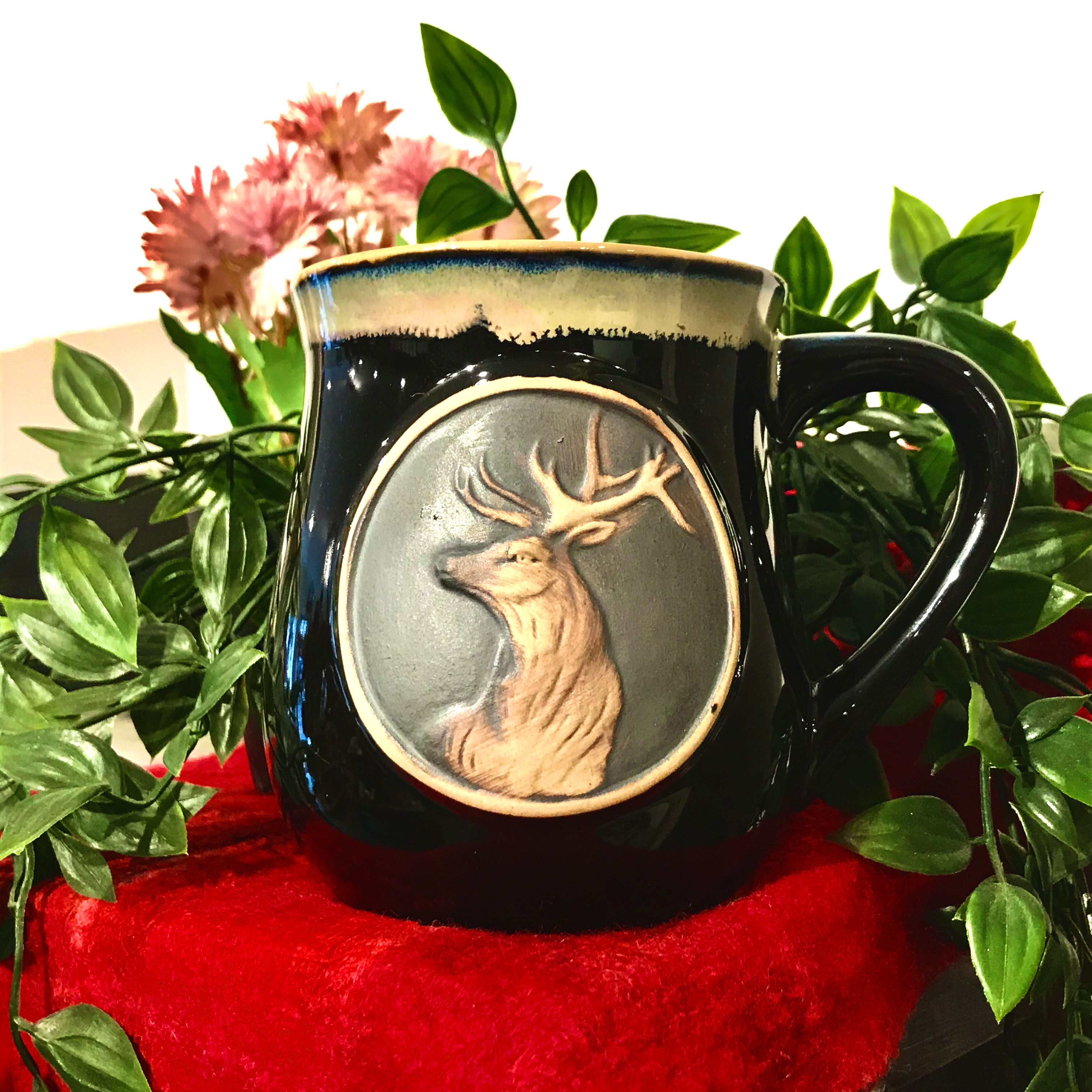 Stoneware Stag Mug