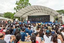 led video wall backdrop outdoor event