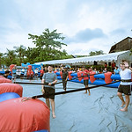 human foosball futsal game inflatable rental singapore inflatable games
