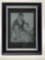Family photo etched in picture frame