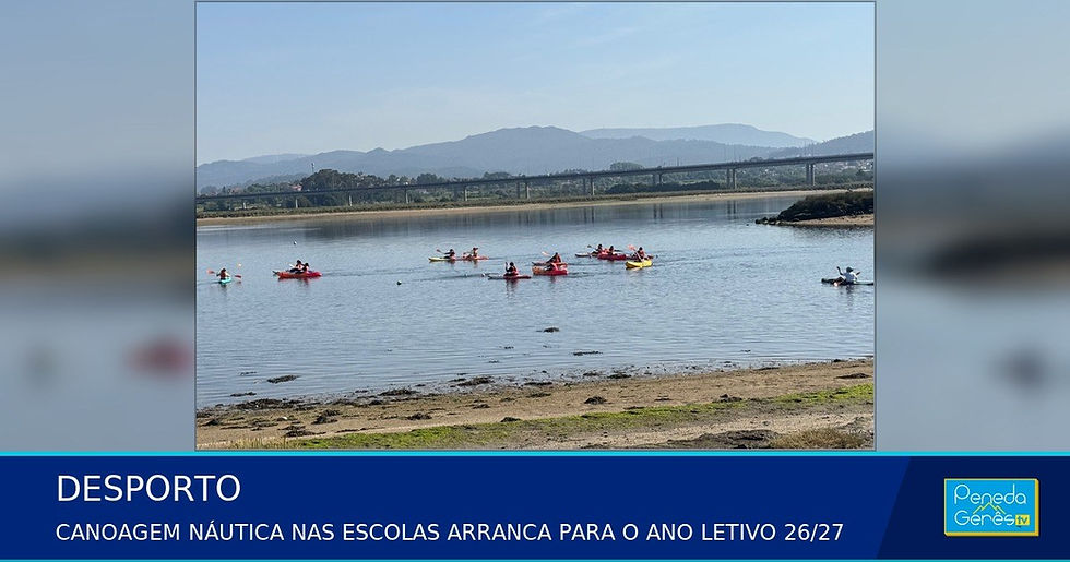 Atividade de canoagem náutica integrada no programa escolar em Viana do Castelo