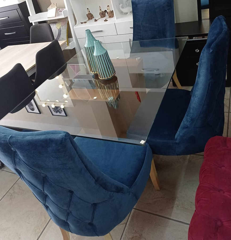 Miniatura: Comedor modelo Cristal azul turquesa