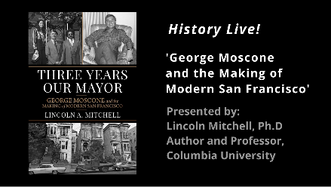 Picture of San Francisco Mayor, George Moscone, on the book cover of Lincoln Mitchell's book about him