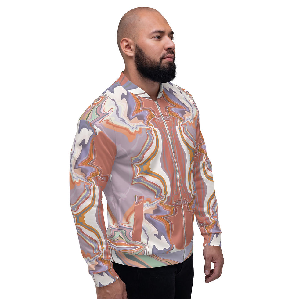 Thumbnail: Pastel psychedelic Unisex Bomber Jacket