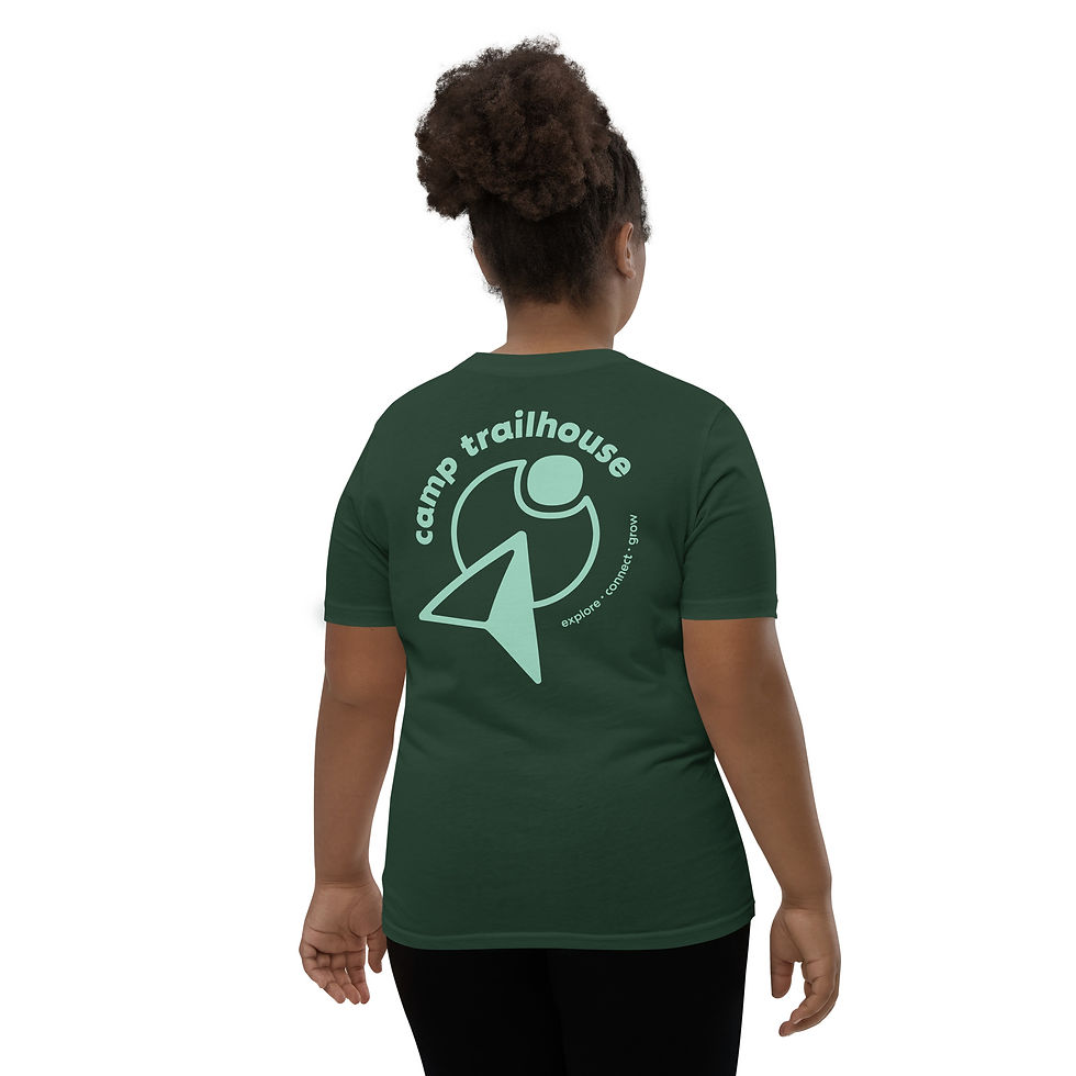 Thumbnail: Camp Trailhouse Youth Tee – Forest Green