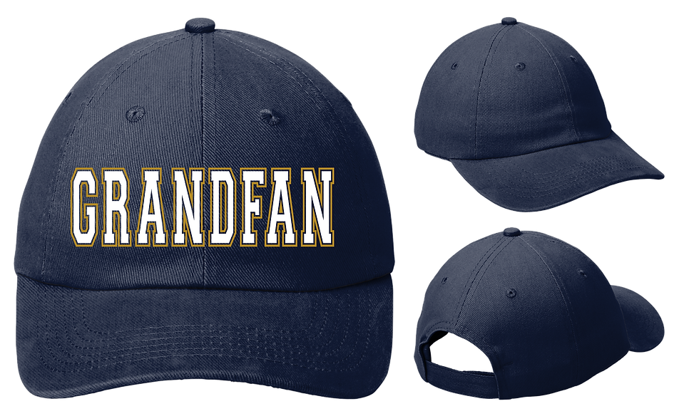 I'm a Grandfan Navy Blue Ball Cap