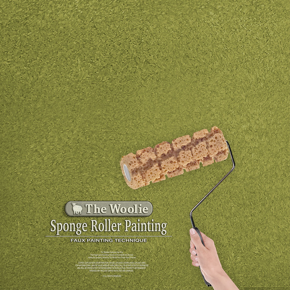Thumbnail: The Woolie Mini-Size 6 Inch Sponge Painting Roller Faux Painting Technique (Valu