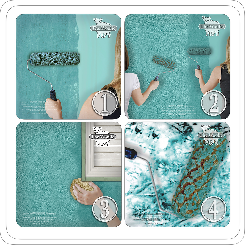 Thumbnail: The Woolie Mini-Size 6 Inch Sponge Painting Roller Faux Painting Technique (Valu