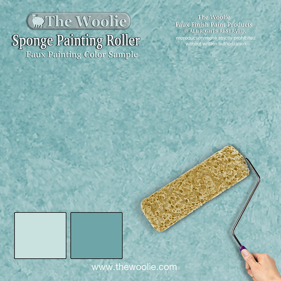 Thumbnail: The Woolie Mini-Size 6 Inch Sponge Painting Roller Faux Painting Technique (Valu