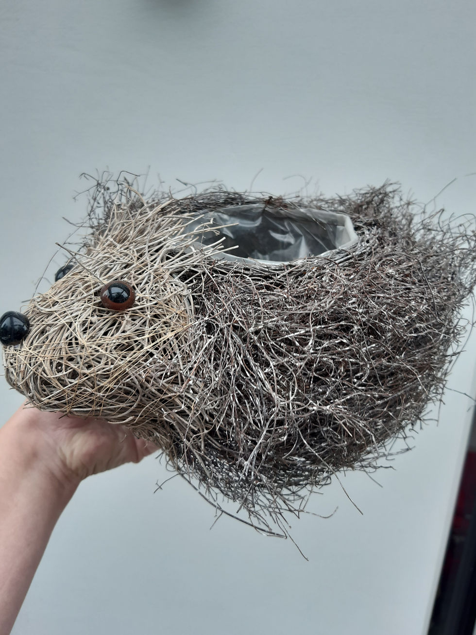 Thumbnail: Frosted Silver Hedgehog unplanted planter