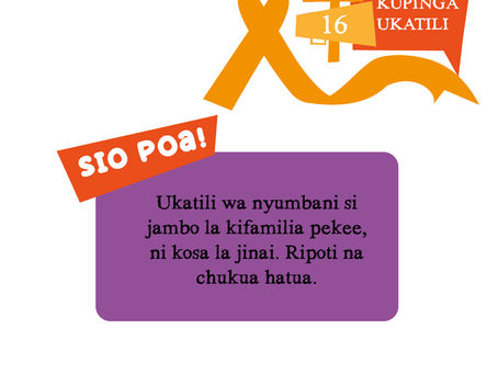 "Ripoti Ukatili wa Nyumbani: Haki na Usalama kwa Wote"