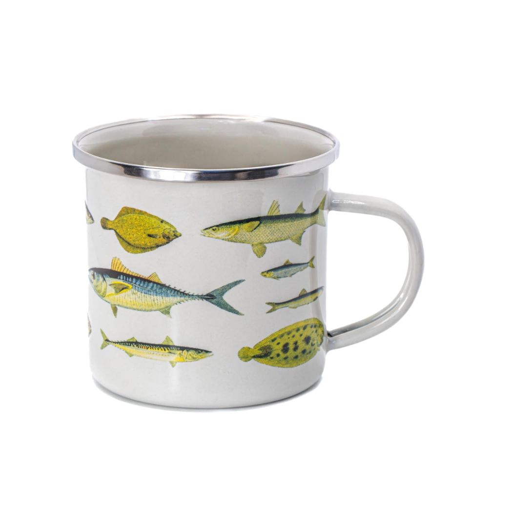 Vintage Fish Enamel Mug