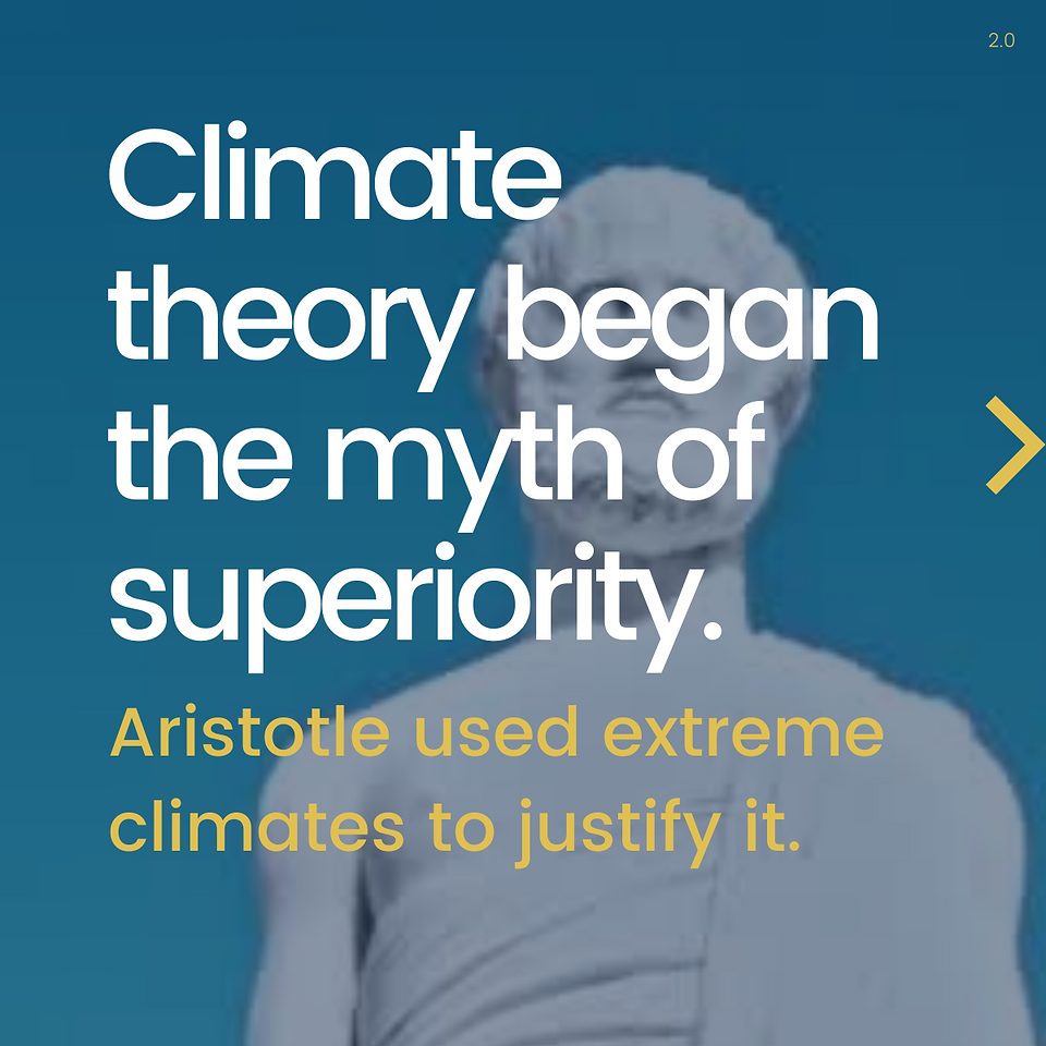 Climate theory began the myth.