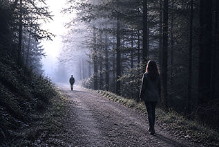 Persona caminando en sendero