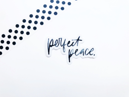 Isaiah 26:3 Sticker, Perfect Peace Sticker, Scripture Sticker, Mini Sticker