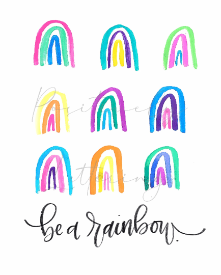 Thumbnail: Be A Rainbow Print, Be A Rainbow, Rainbow Print, Rainbow Artwork