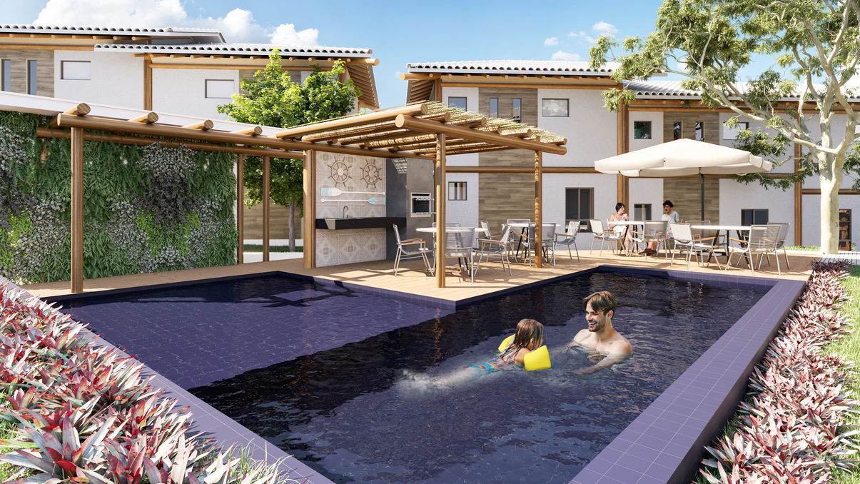 Piscina e área gourmet