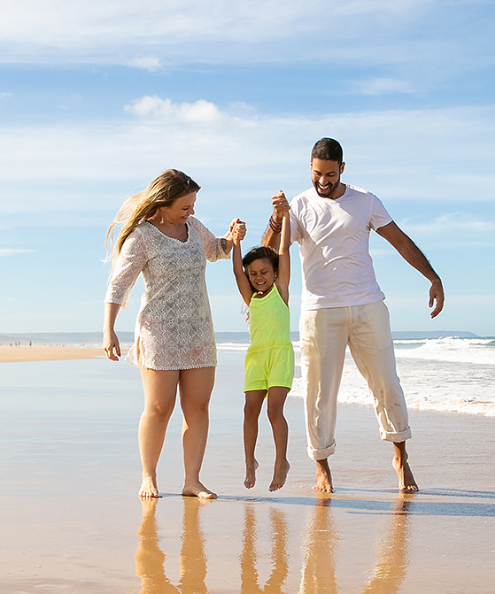 Família feliz no Biovila