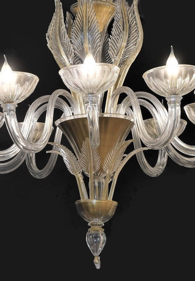 Miniatura: LAMPADARIO  10 LUCI CRISTALLO ORO