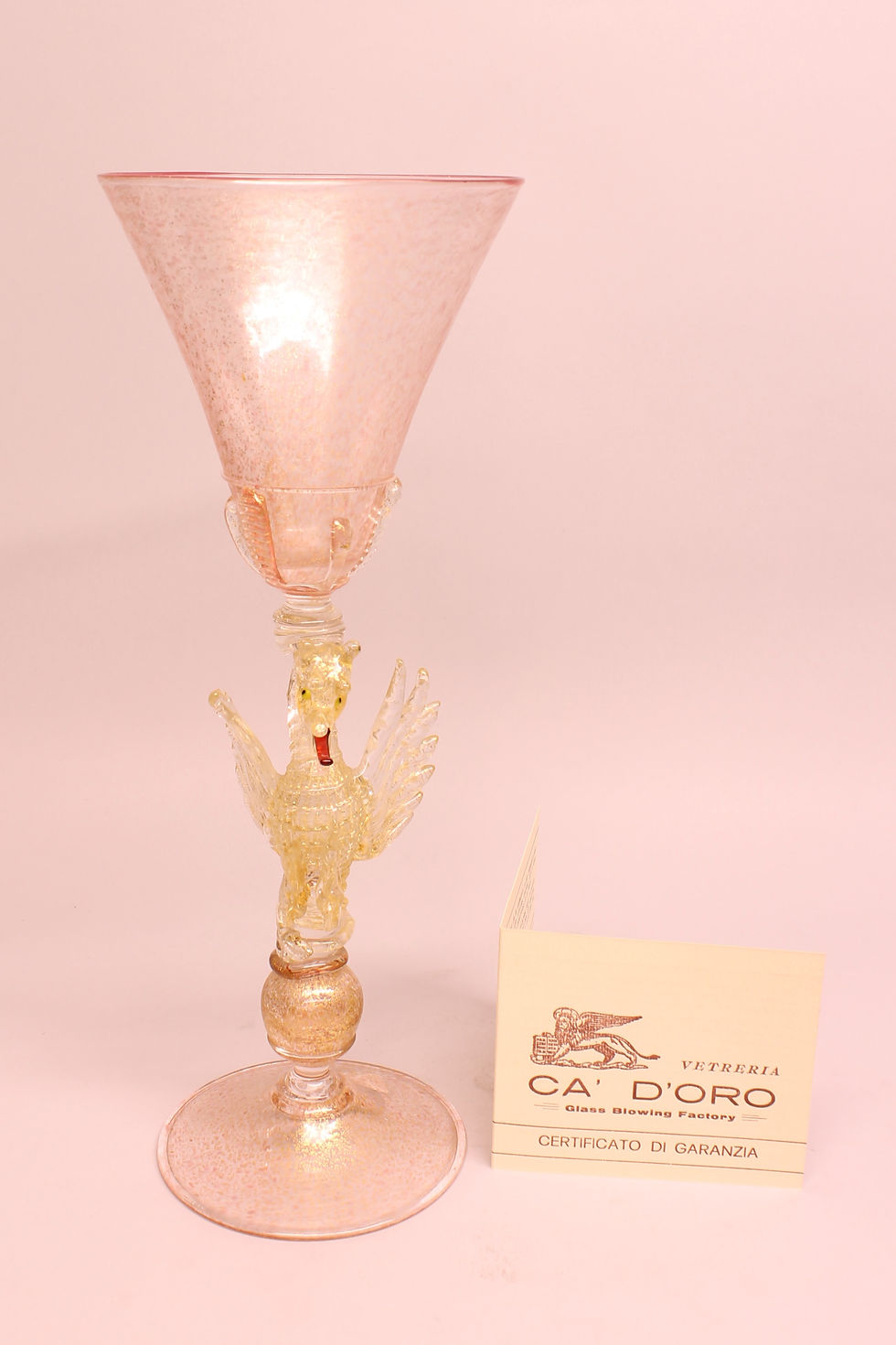 Thumbnail: PINK / GOLD "TIPETTO" WITH DRAGON