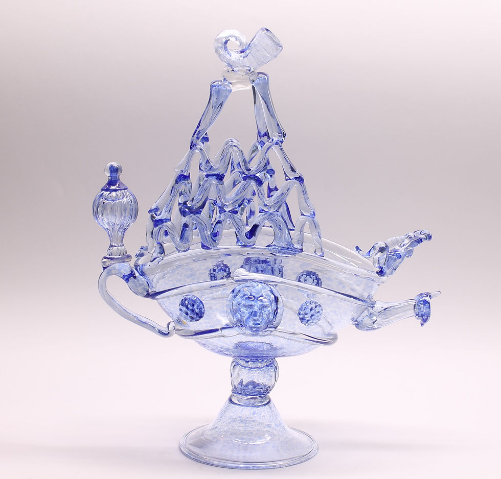 Miniatura: SALSIERA ARTISTICA AZZURRA