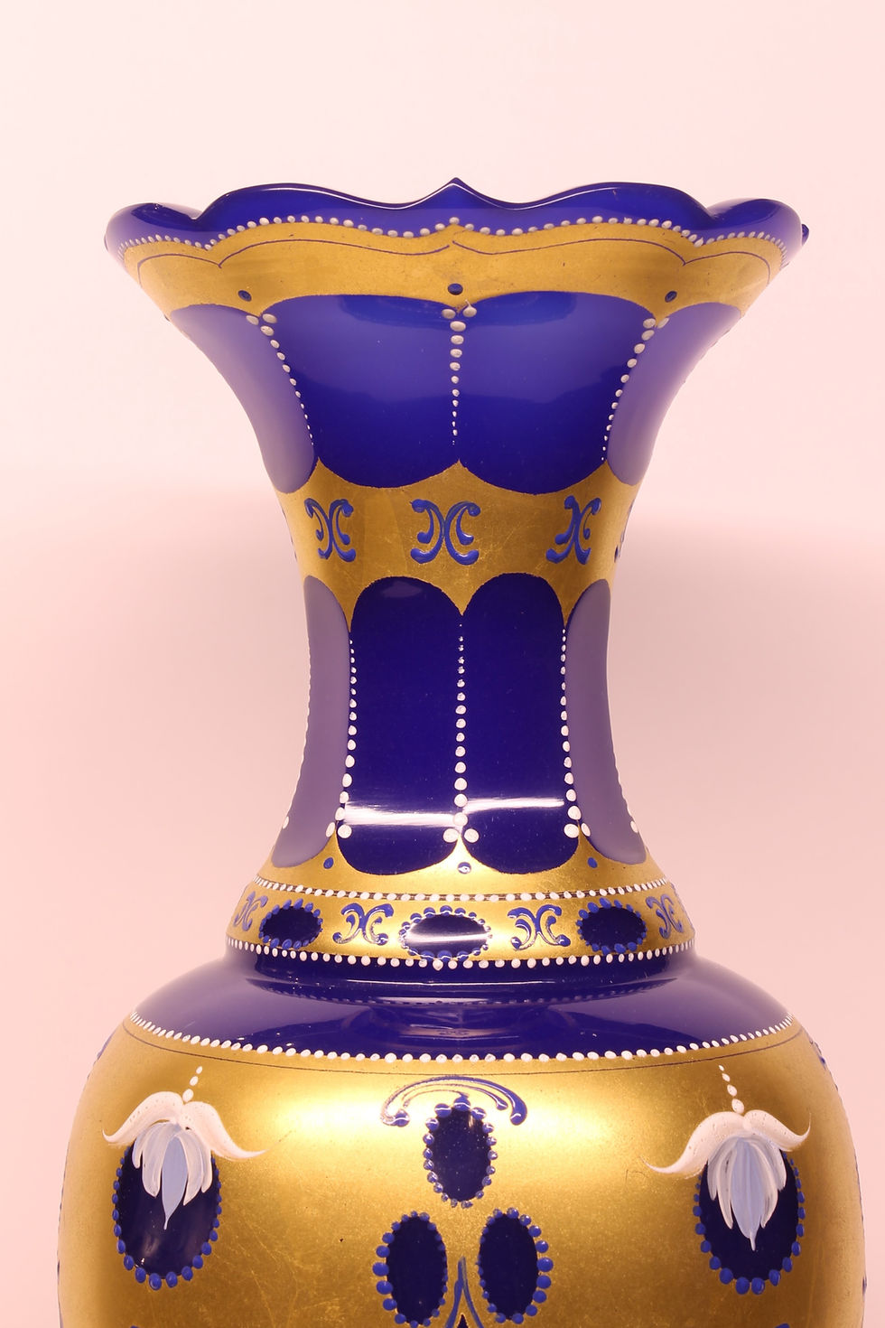 Thumbnail: VASE BLUE PERVINCA GOLD