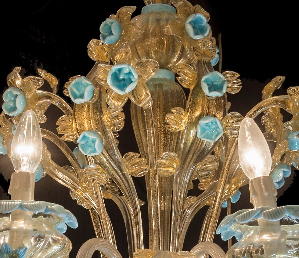 Thumbnail: LIGHT BLUE FLOWER CHANDELIER