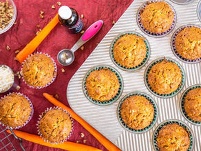 Baking in Convection Carrot Apple Snack Muffins