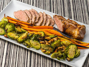 This is a very simple meal, but I hope it gives you a sense of how to plan and cook a sheet pan meal in the steam oven.